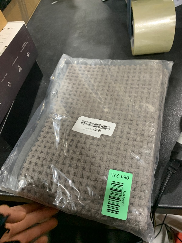 Photo 1 of Bathroom Rugs Non Slip Washable, Super Absorbent Thin Bath Mat for Small Quick Dry Low Pile Bathroom Rug, (Light Gray, 24?x16?)