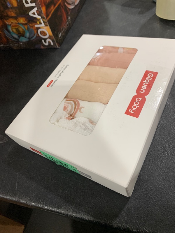 Photo 1 of GLLQUEN BABY Receiving Blanket Boy Cotton Muslin Swaddle Blankets Girl Newborn Squares Breathable & Soft Thin Baby Blankets Cloths Double Absorbent Infant Swaddling Wrap - 6 Pack (Sun)