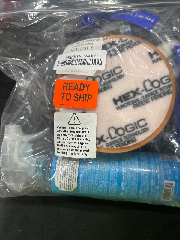 Photo 1 of Chemical Guys HEX_3KIT_5 5.5" Buffing Pad Sampler Kit, 4 Items, (1) 16 oz Polishing Pad Cleaner + (3) 5.5" Buffing Pads that Work with 5" Backing Plates