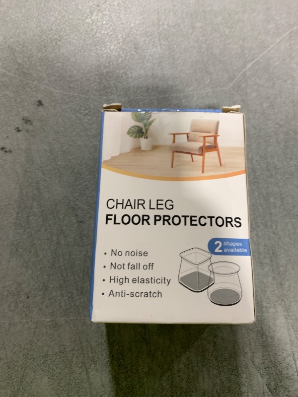 Photo 1 of BUMACO 20Pcs Chair Leg Floor Protectors Chair Leg Protectors for Hardwood Floors Silicone Pads Covers to Protect Floors Universal L Clear Fit (1-5/16" to 2")