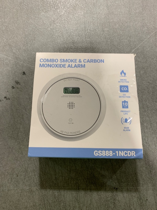 Photo 1 of And Carbon Monoxide Detector Combo 10 Year Battery, Dual Sensor Smoke Alarm Carbon Monoxide Detector with LCD Display for Home, 1 Pack