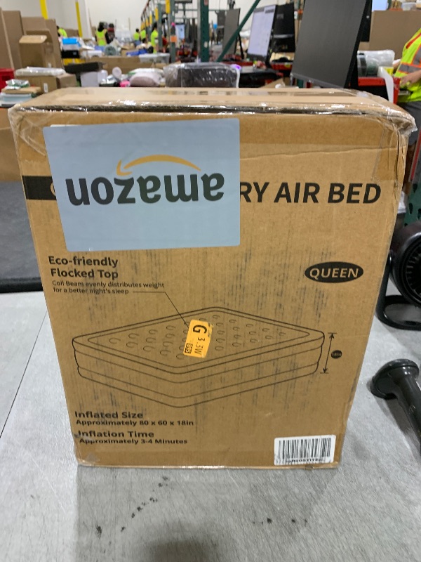 Photo 1 of OhGeni Queen Air Mattress with Built in Pump, Inflatable Blow Up Mattress 18 Raised Comfort,Upgraded Surface Portable Mattress, Air Bed for Camping, Home and Guest, Colchone Inflable, 650 lbs Max