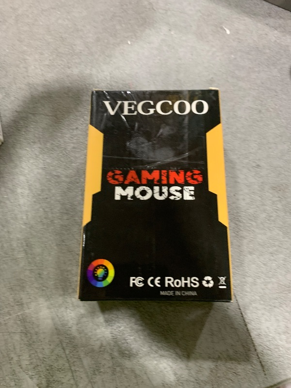 Photo 1 of VEGCOO Wireless Gaming Mouse, C30 Silent Click Wireless Rechargeable Gaming Mouse with Double-Click Key and Colorful LED Lights, 3 Level Adjustable DPI, 400mah Lithium Battery for Gaming and Working