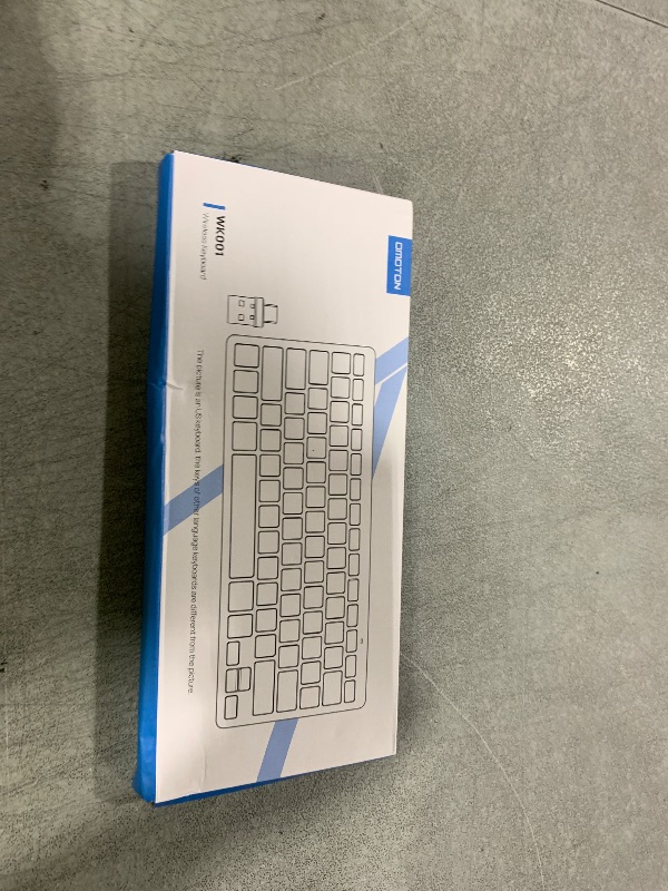 Photo 1 of OMOTON 2.4G Wireless Keyboard for Win 7/8/10 with USB & Type C, Ultra Slim and Compact Quiet, Compatible with Laptop Tablet Desktop and PC (Grey)