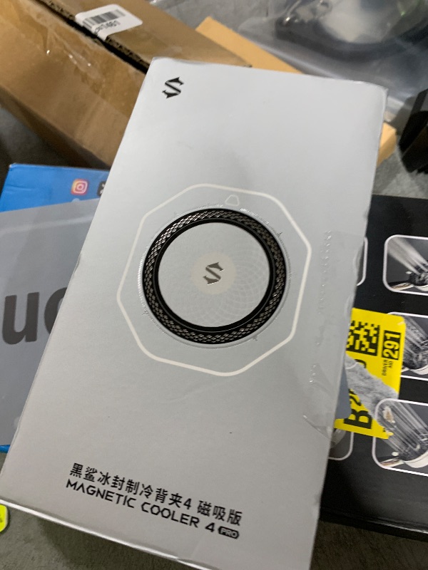 Photo 1 of Black Shark Magnetic Cell Phone Cooler 4Pro, Portable RGB Cooling Fan, Cellphone Radiator with Removable Grip, App-Controlled Smart Temperature Control for iPhone MagSafe Series/Android/Tablet/iPad