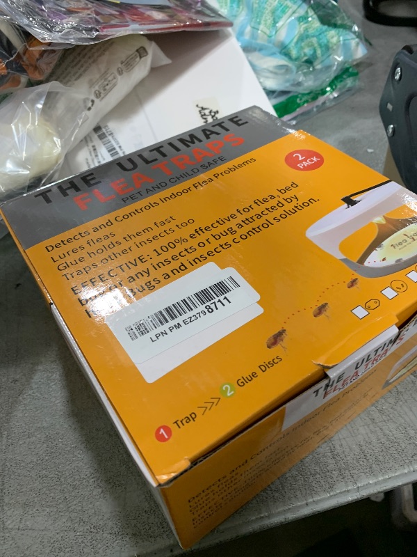 Photo 1 of KILSACO Flea Trap for Inside Your Home 2 Packs - Premium Electric Flea Traps, Natural and Child-Friendly Indoor Flea Control for Home & Garage with 5 Glue Disc Refills and 5 Lightbulbs
