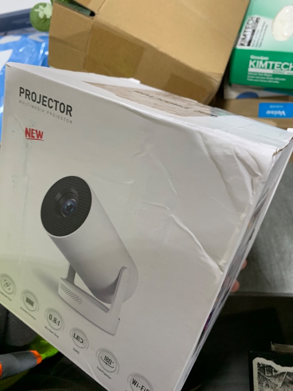Photo 1 of Electric Focus - Projector 4K Support, Mini Projector with Wifi6 and Bluetooth, HY300pro Upgrade Enhanced Version Smart Proyector, 5w Speaker, Electric Focus, Auto Keystone Correction, 35"-130" Screen