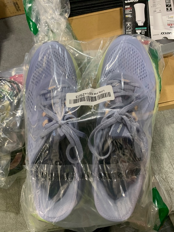 Photo 1 of Skechers Women's Glide-Step ATLUS Hands Free Slip-INS Sneaker, BLMT=Blue/Multi, 8