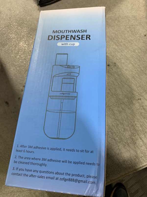 Photo 1 of ZOFGENOW Automatic Mouthwash Dispenser for Bathroom,Bathroom Accessories 19.4 Fl Oz Dispensers with Magnetic Cups,Wall Mounted Dispenser,Suitable for All Age Groups,White