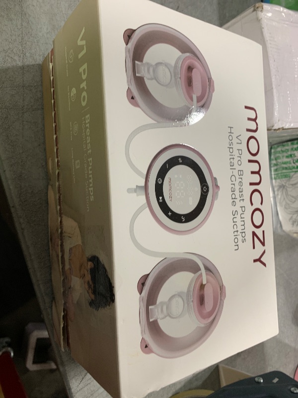 Photo 1 of Momcozy Breast Pump V1 Pro Hospital-Grade, Hands-Free & Portable Wearable Pump, Upgraded Electric Pump with 3 Fine-Tuned Rhythms|15 Levels, Come with Leak-Proof DoubleFit Flange, Cozy Red.