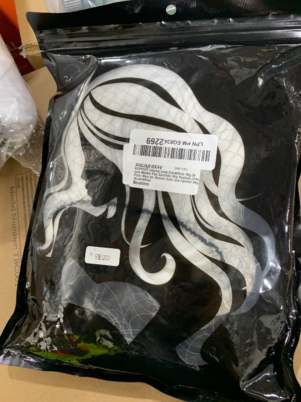 Photo 1 of BUPPLER Cosplay Long BlackWhite Wig 28 Inch Middle Part Synthetic Wig Realistic Gifts Party Wigs for Women Daily Use Colorful Wigs (BlackWhite)