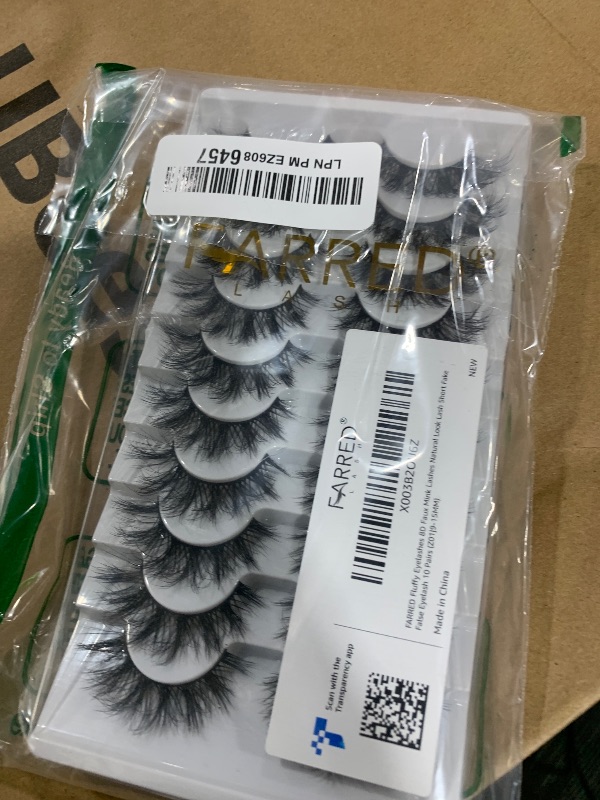 Photo 1 of FARRED Cat Eye Lashes False Eyelashes Natural Wispy Lashes Strips Fluffy Mink Eye Lash Fake Eyelash Natural Look 10 Pairs 9-15mm Fake Lashes Pack Volume Strip Lash Pestañas