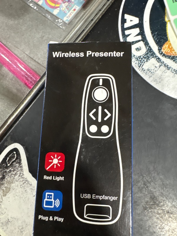 Photo 1 of Presentation Clicker Wireless Presenter Remote for PowerPoint, Powerpoint Clicker with Volume Control PowerPoint Slide Advancer for Mac, Computer, Laptop-E600