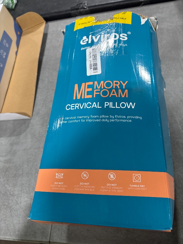 Photo 1 of Elviros Cervical Neck CPAP Pillow for Sleeping, Ergonomic Adjustable Height Neck Support Memory Foam Bed Pillow for CPAP Users with Sleep Apnea, Suitable for Side and Back Sleepers