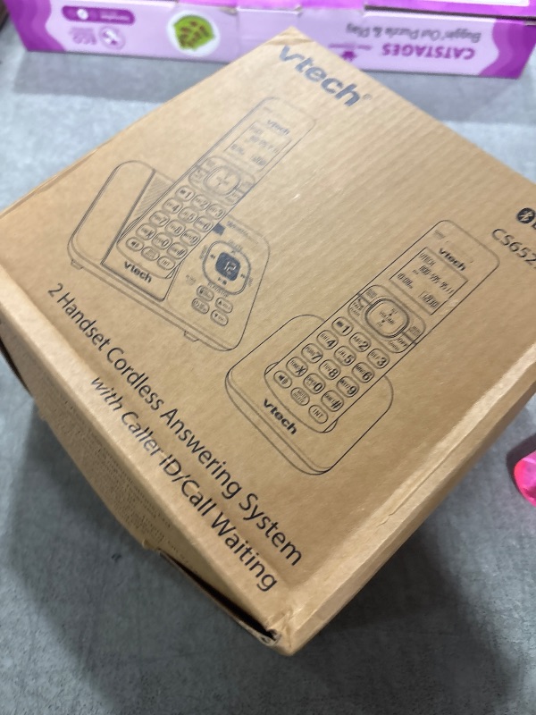 Photo 1 of VTech CS6529-26 DECT 6.0 Phone Answering System with Caller ID/Call Waiting, 2 Cordless Handsets, Red