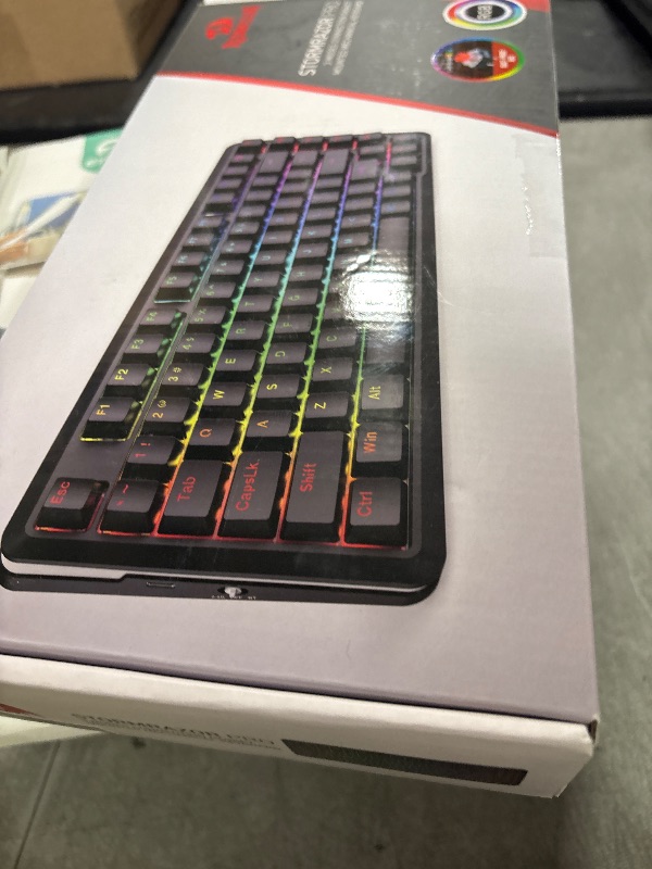Photo 1 of Redragon K713 Wireless Mechanical Keyboard, Gasket Mounted RGB Gaming Keyboard, 3-Mode (2.4G/BT/USB), Pre-Lubed Linear Red Switches, 75? Layout, 82 Keys Hot Swappable for PC/Mac - Black