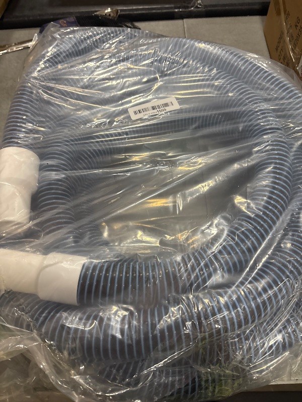 Photo 1 of Pool Vacuum Hose With Swivel Cuff 1-1/4" Diameter 27FT Flexible Heavy Duty Pool Vacuum Cleaning Hose Perfect for Above&In Ground Swimming Pool