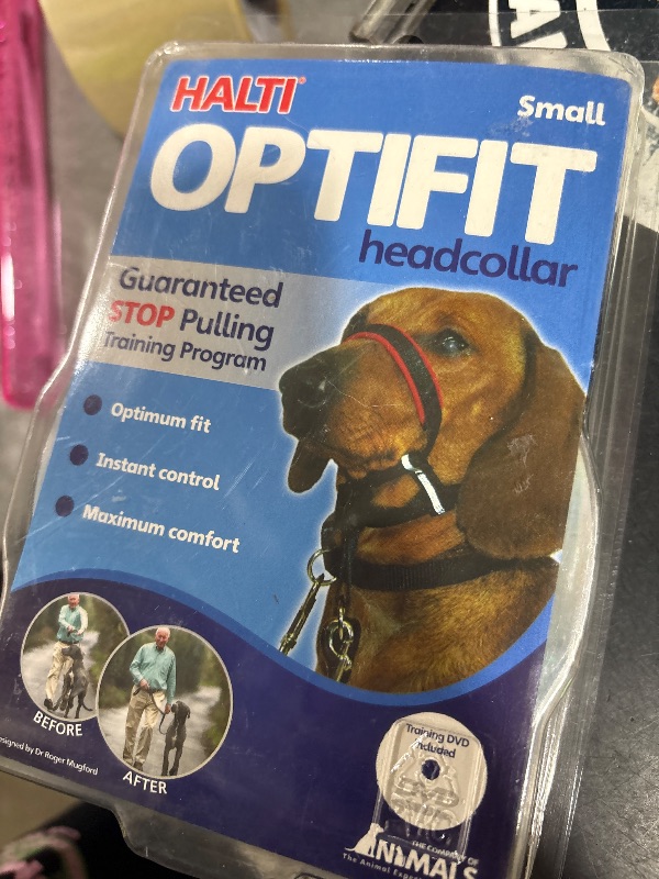 Photo 1 of HALTI Optifit Headcollar - To Stop Your Dog Pulling on the Leash. Adjustable, Reflective and Lightweight, with Padded Nose Band. Dog Training Anti-Pull Collar for Small Dogs (Size Small)