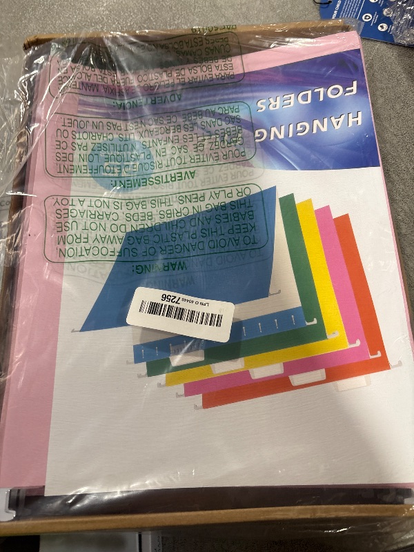 Photo 1 of Hanging File Folders, 25 Pack Letter Size File Folders with 1/5-cut Tabs, Office Essentials for Filing Cabinet & Desk Storage