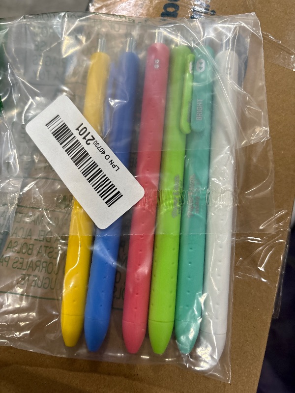 Photo 1 of Paper Mate InkJoy Bright Gel Pens Medium Point (0.7mm) Retractable Assorted Opaque Ink 6-Pack Comfortable Grip Vivid Colors