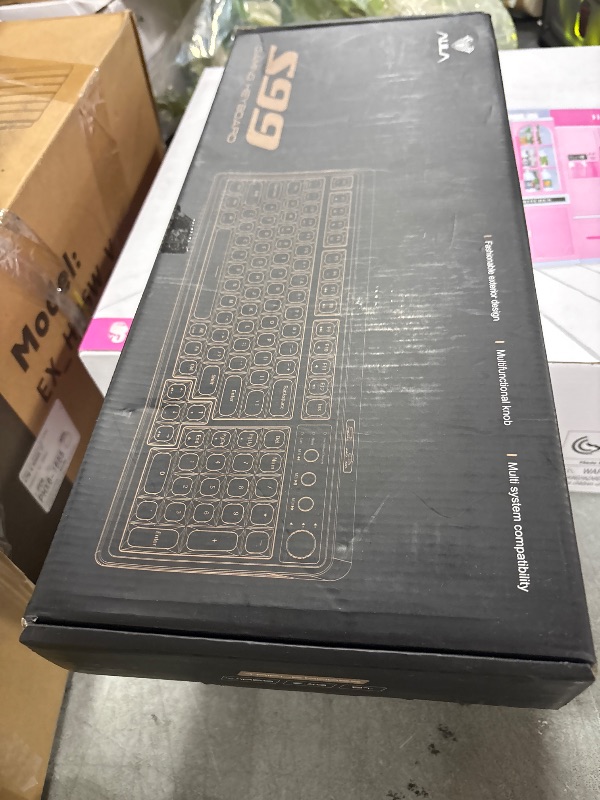 Photo 1 of AULA 99 Wireless Keyboard, Custom Computer Keyboard, Tri-Mode Bluetooth 5.0/2.4GHz/USB-C Cute Creamy Gaming Keyboards with Number Pad, RGB Backlit Media Knob Programmable Keybaord for PC Gamer - Grey