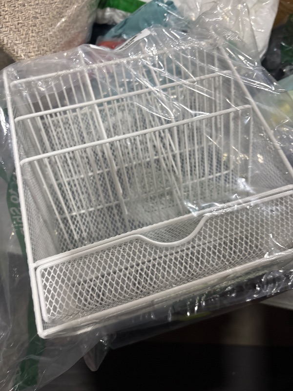 Photo 1 of Spacrea Pen Holder Desk Organizer - Desk Organizers and Accessories, Pencil Holder with 10 Compartments and 1 Drawer?White?