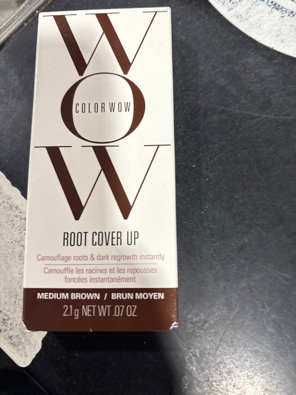 Photo 1 of COLOR WOW Root Cover Up, Medium Brown – Instant Grey Coverage and Temporary Touch-Up, Water and Sweat Resistant, No mess Award-Winning Formula