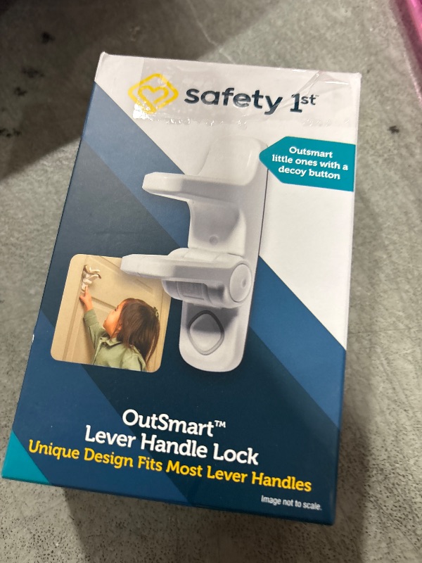Photo 1 of Safety 1st OutSmart Child Proof Door Lever Lock, White, 1 Count