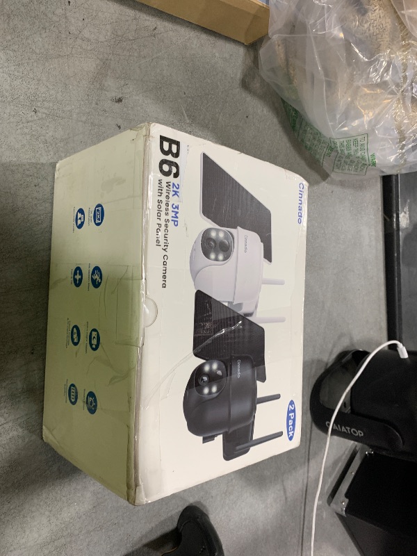Photo 1 of 2K Cameras for Home Security-2.4G WiFi Outdoor Camera Wireless Solar/Battery Powered with solar panel, 360° Viewing, AI Human Detection, Color Night Vision, with SD Storage, Works with Alexa(2 Pack)