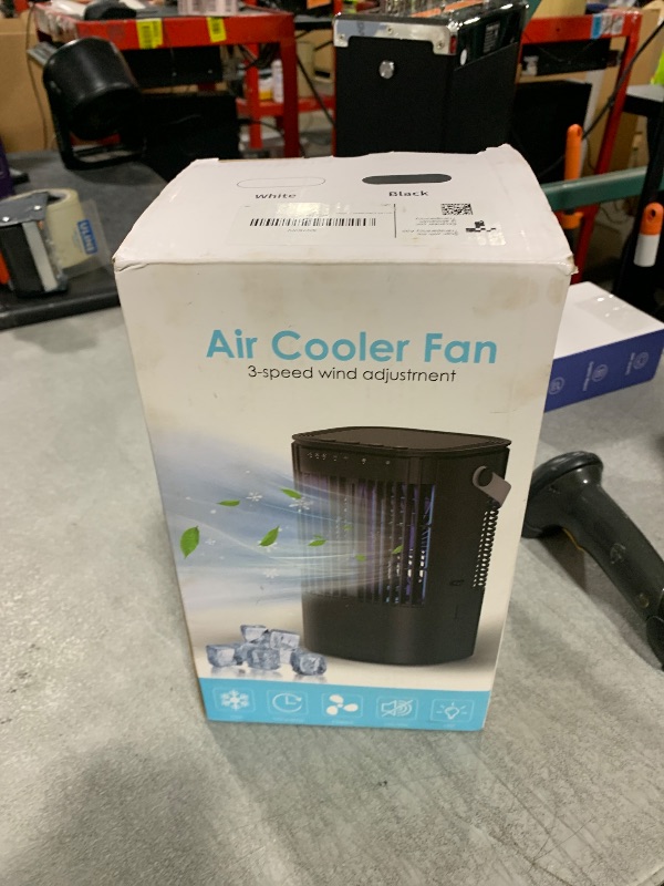 Photo 1 of Portable Air Conditioners, 4-in-1 Mini Small Air Conditioner Evaporative Air Cooler Fan with 1000ml Water Tank, 3 Speeds & 7 LED Lights, Personal Mini AC with Timer for Bedroom, Desktop, Home, Office