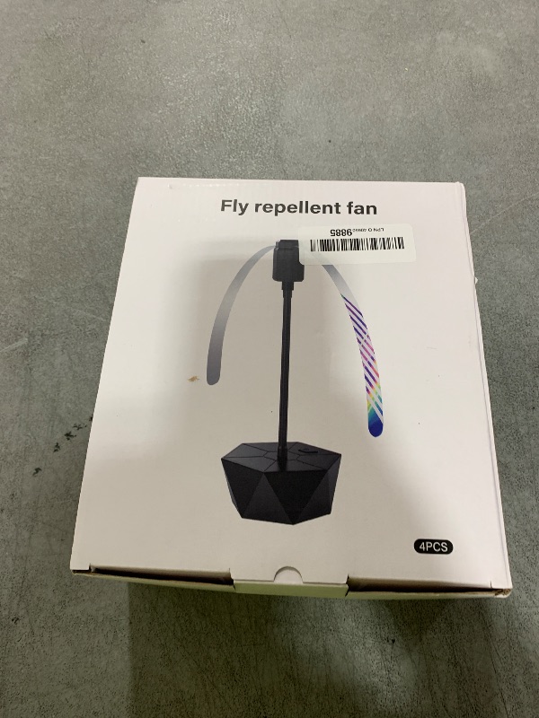 Photo 1 of PIMAG Fly Fans for Tables, Fly Repellent Fan Outdoor Indoor Keep Flies Away, Fly Repellent Fans for Tables with Holographic Blades for Picnic, Party, Restaurant, Kitchen, and BBQ, 4 Pack Black
