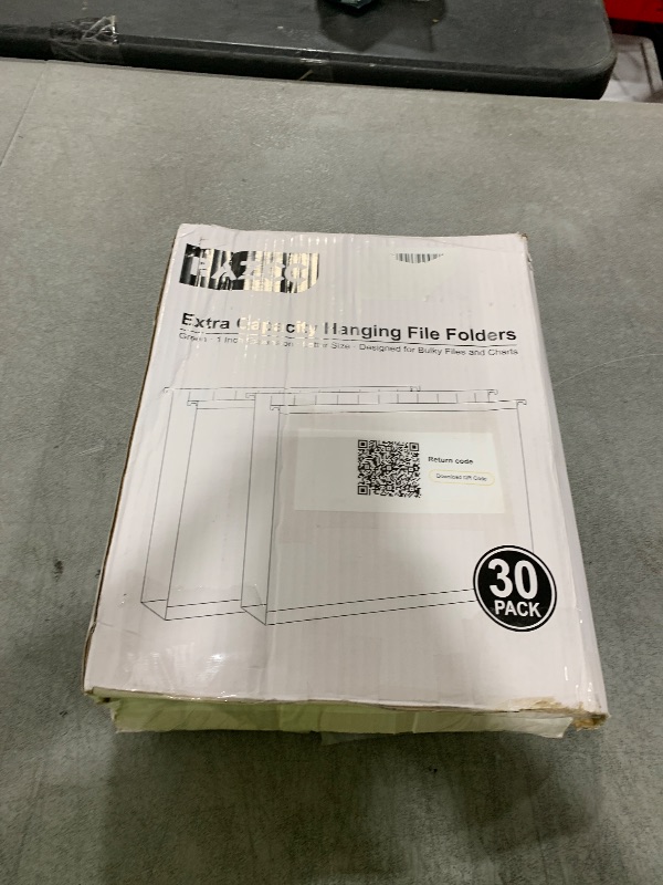 Photo 1 of Extra Capacity Hanging File Folders, RAZCC 30 Pack Letter Size Reinforced Hanging Folders with Heavy Duty 1 Inch Expansion for Bulky Files, Filing Cabinet, Adjustable Tabs, Green