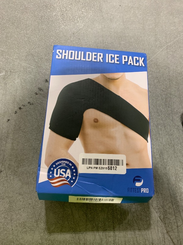 Photo 1 of Fittest Pro Shoulder Ice Pack Wrap, HSA or FSA Eligible, Reusable Cold Therapy Wrap for Tendonitis, Swelling, Rotator Cuff, and Recovery - Shoulder Brace Compression Sleeve