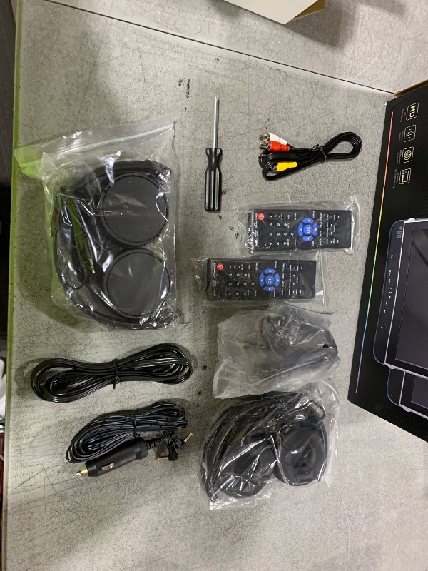 Photo 1 of 10.5" Dual Portable DVD Player with 1080P HDMI Input, Arafuna Car DVD Player Dual Screen Play A Same or Two Different Movies, Headrest for Car, Support USB/SD, Last Memory