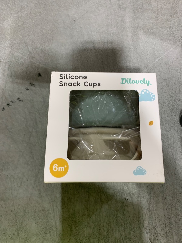 Photo 1 of Dilovely Snack Cups for Toddlers, Silicone Snacks Containers, Baby Food Catcher Spill Proof, Kid Snacks Holder with DustProof Lid, 2 Pack Dishwasher Safe and BPA Free 9 Oz