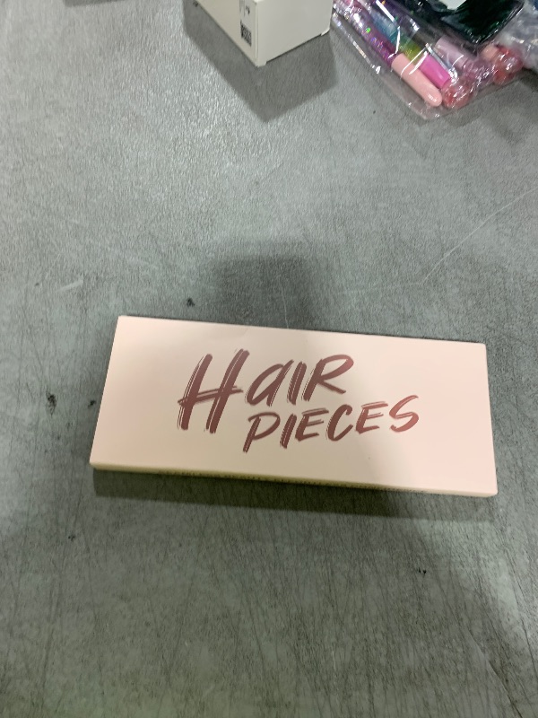 Photo 1 of Charites Halo Hair Extensions Real Human Hair Invisible Wire Extensions with Transparent Fish Line Adjustable Size Medium Brown & Dark Blonde 16 inch