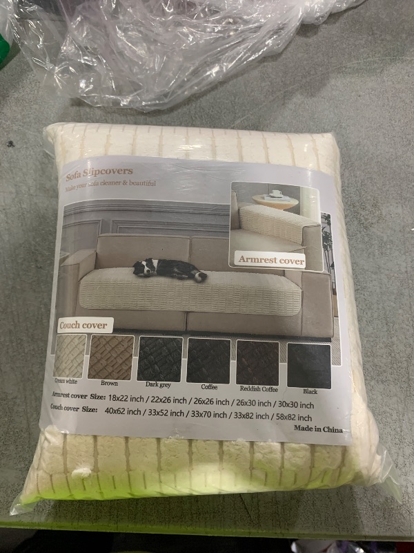 Photo 1 of Meider Couch Arm Covers Sofa Mats for Armrests, 2pcs 30x30 inch Anti-Slip Sofa Seat Protectors Large Arm Protector Backrest Covers (Cream White)