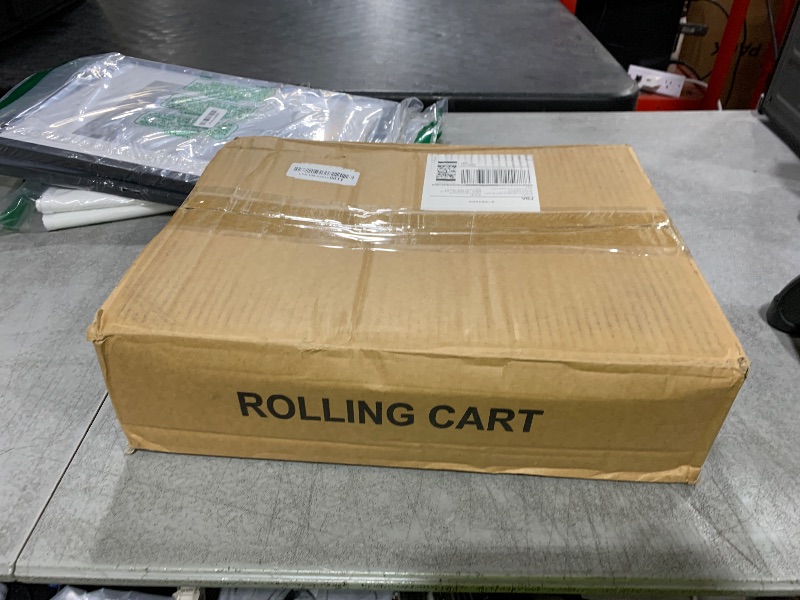 Photo 1 of AGTEK Movable Rolling Organizer - 3 Tier Metal Storage Cart, Green