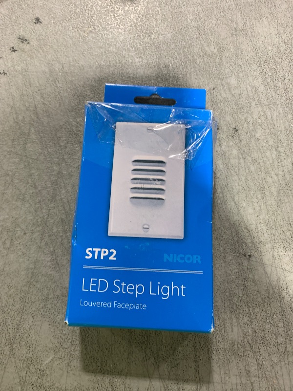 Photo 1 of STP2 Louvered White LED Step Light with Photocell (STP2L120WHPC)