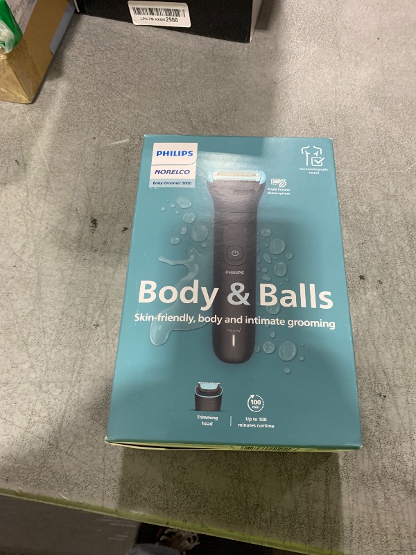 Photo 1 of Philips Norelco Body Groomer 5000 Series, Intimate Hair Shaver & Trimmer for Men with Interchangeable & Adjustable Full Body Trim & Shave Heads, 100% Showerproof, BG5490/50
