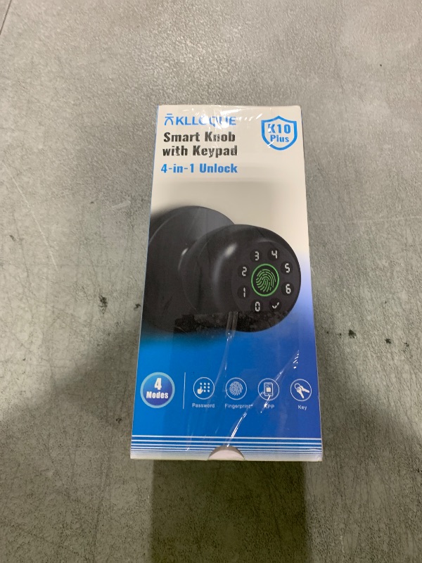 Photo 1 of Fingerprint Door Lock, Smart Fingerprint Door Knob with Keypad, Biometric Door knobs with App Control, Auto Lock Door Lock with Code, Keyless Door Knob with Locks for Bedroom, Home,Office-Matte Black