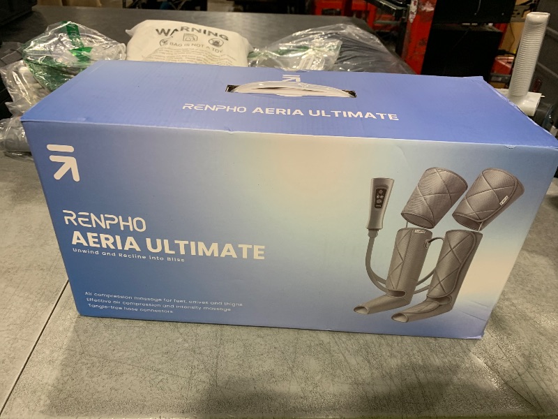 Photo 1 of RENPHO Leg Massager FSA HSA Eligible, Air Compression Massager for Circulation Pain Relief, Effective for Father Mother Reduce Swelling-Black