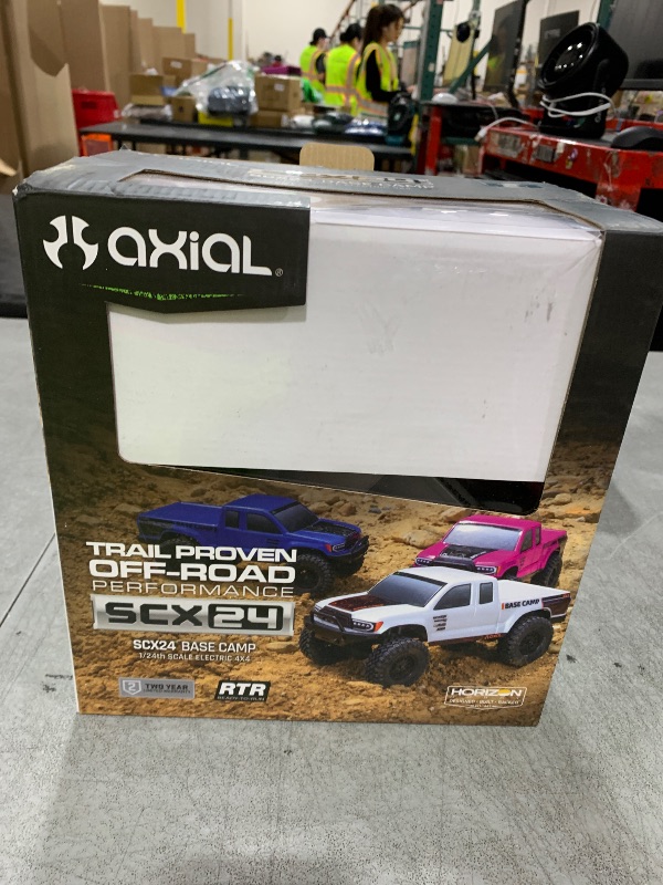 Photo 1 of Axial RC Truck 1/24 SCX24 Base Camp 4x4 Rock Crawler Brushed RTR(Everything Needed to Run is Included) - White, AXI-1219T1