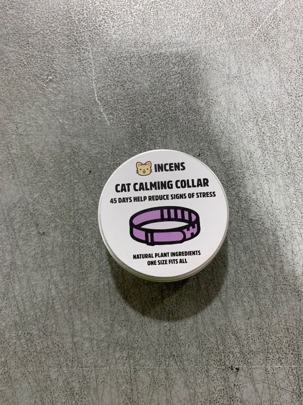 Photo 1 of INCENS Calming Collar for Cats, Cat Calming Collar Anxiety Relief Adjustable,Essential Oil Collar with 45 Days for Kitten Medium Large Cats purple-1Pcs