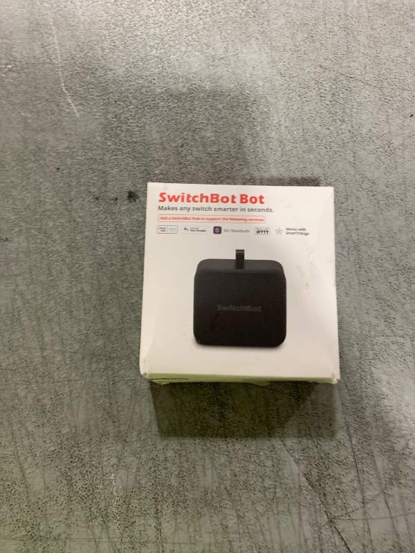 Photo 1 of SwitchBot Smart Switch Button Pusher - Bluetooth Fingerbot for Rocker Switch/One-Way Button, Automatic Light Switch, Timer and APP Control, Works with Alexa When Paired with SwitchBot Hub (Black)