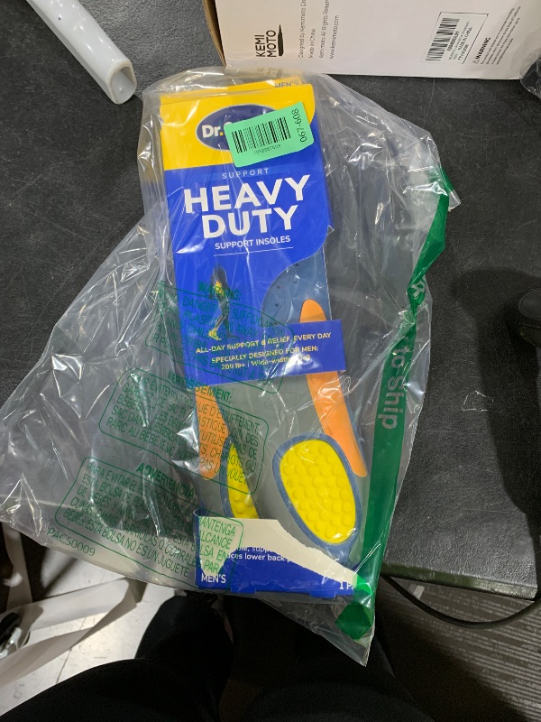 Photo 1 of Dr. Scholl's Heavy Duty Support Insole Orthotics, Big & Tall, 200lbs+, Wide Feet, Shock Absorbing, Arch Support, Distributes Pressure, Trim to Fit Inserts, Work Boots & Shoes, Men Size 8-14, 1 Pair