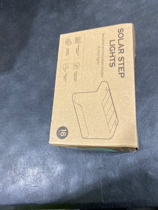 Photo 1 of SOLPEX Solar Deck Lights Outdoor 16 Pack, Solar Step Lights Waterproof Led Solar lights for Outdoor Stairs, Step , Fence, Yard, Patio, and Pathway(Warm White)