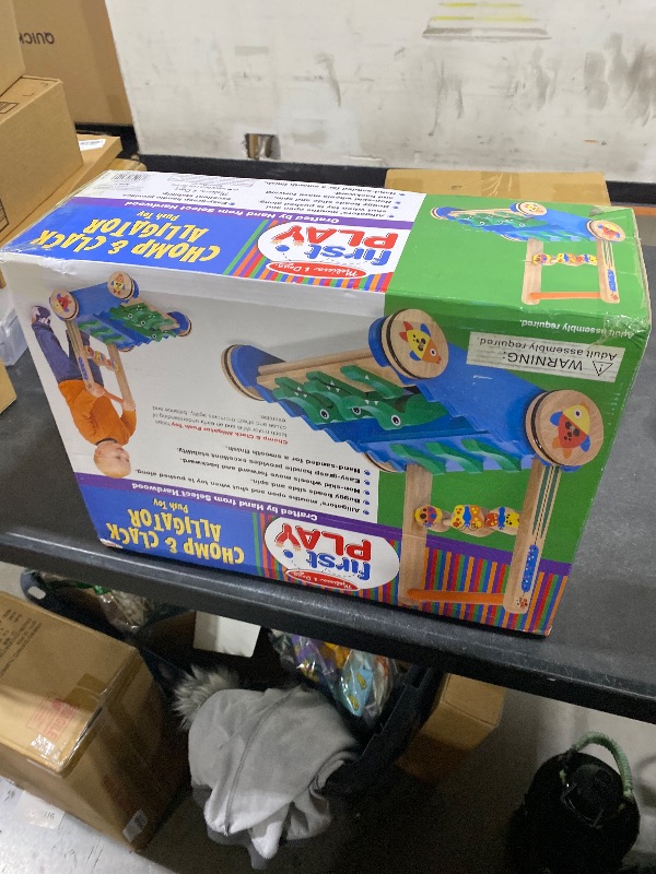 Photo 1 of Melissa & Doug Deluxe Chomp and Clack Alligator Wooden Push Toy and Activity Walker