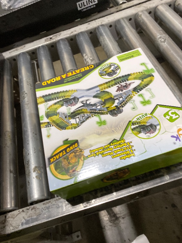 Photo 1 of Dinosaur Toys, 252 PCS Create A Dinosaur World Road Race Tracks, Flexible Track Playset, 2pcs Dinosaur Car for 3 4 5 6 Year Old Boys Girls Birthday Party Favor Gift