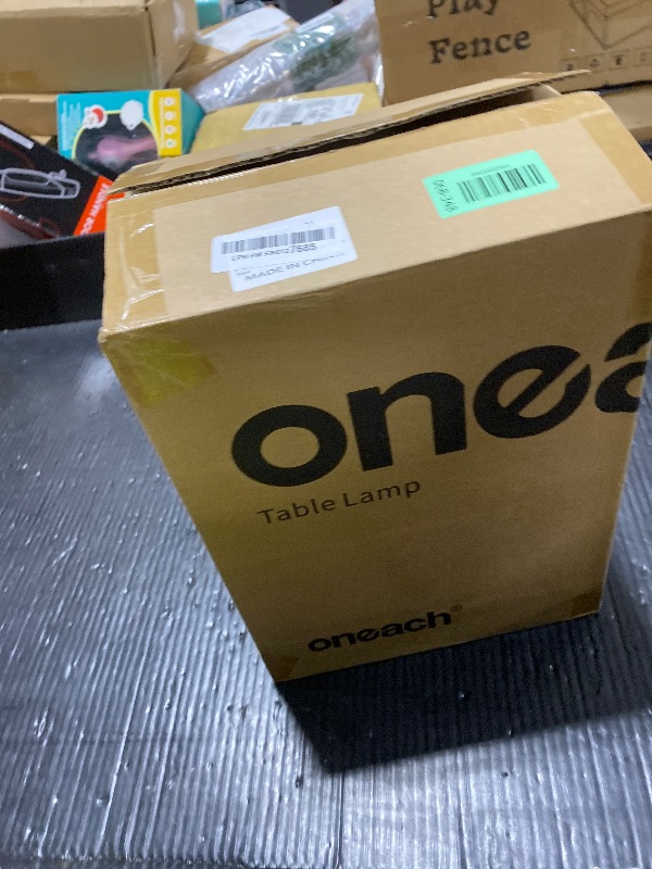 Photo 1 of Oneach Modern Gold Brass Table Lamp Set of 2 for Bedroom Living Room 19.5'' Traditional Bedside Desk Nightstand Buffet Candlestick Samll Lamps with White Drum Shade